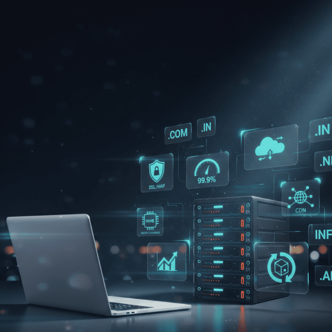 Modern hosting infrastructure illustration